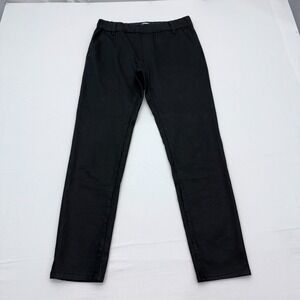 Bevy Flog Dafna Pinstripe Pull-On Ankle Pants Women 30 Black Slim Skinny Stretch